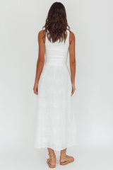 Dalayla Sleeveless Eyelet Maxi Dress White