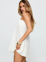 Gypsea Strapless Swing Mini Dress White