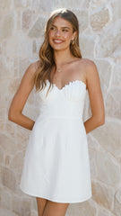 Lana Strapless Mini Dress - White