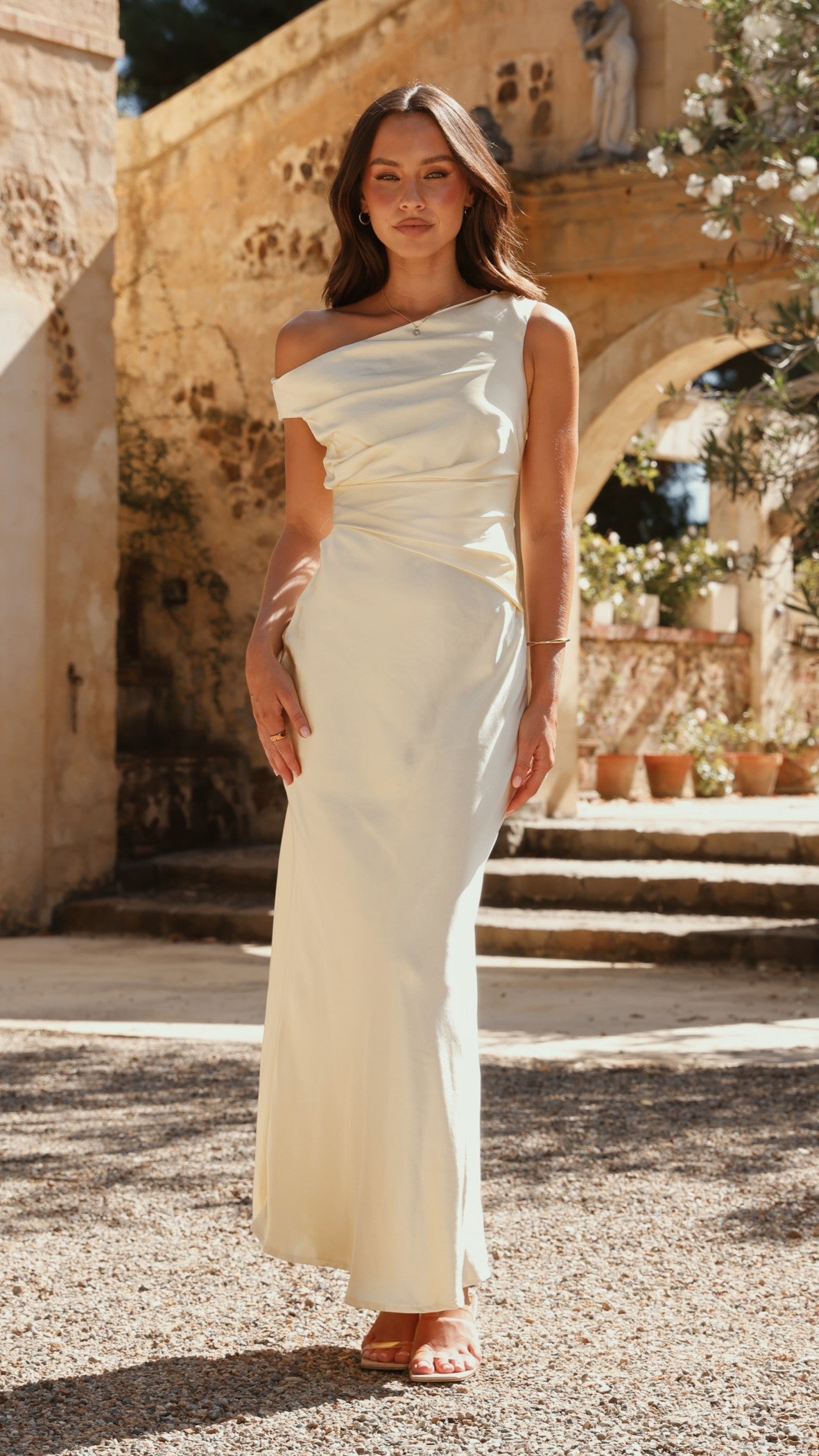 Auria Off Shoulder Maxi Dress - Yellow