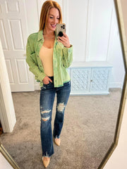 Christine High Contrast Slim Bootcut Destroyed Jeans