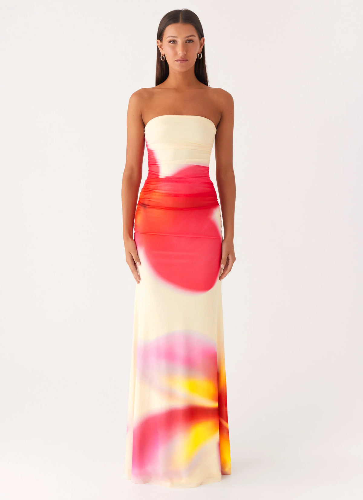 Iroha Strapless Maxi Dress - Frangipani Yellow