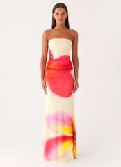 Iroha Strapless Maxi Dress - Frangipani Yellow