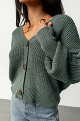 Gracie Knit Cardigan | Winter Green