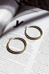 Hailey Large Hoop Earrings Gold