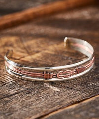Copper Bracelet by HPSilver - Mixed Tone Copper Cuff Bracelet - 7003