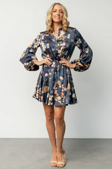 Venice Short Dress | Navy + Multi Floral