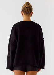 Jack Oversized Knit Sweater - Black