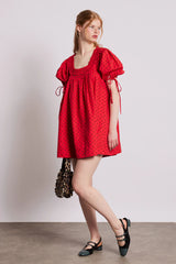jemima mini dress - red cherries