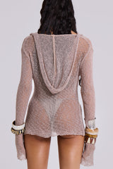 Naia Loose Knit Hooded Top
