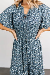 Spell Boho Midi Dress | Blue Floral