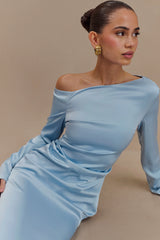Avery Long Sleeve Maxi Dress - Cornflower Blue