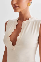 MESHKI Korva Knit Midi Dress - Ivory