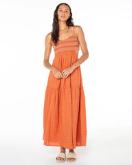Hot Tropics Flowy Maxi Dress - Ginger Spice
