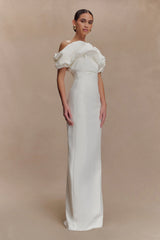 Sariya Sculptural Maxi Dress - White