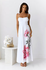 Embrace The Blooms Maxi Dress White