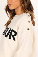 Amour Knit Sweater - Cream
