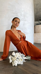 Starry Nights Dress - Rust