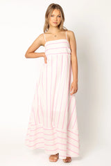 Seville Maxi Dress - Pink Stripe