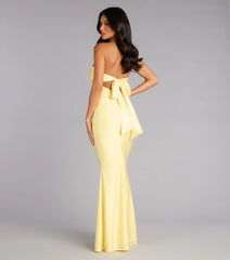 Kimberly Strapless Tie-Back Mermaid Formal Dress
