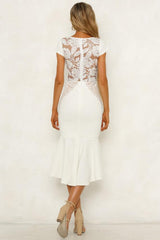 Fifth Avenue Fever Midi Dress White
