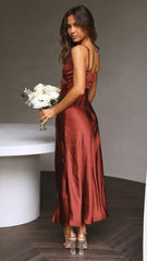 Elsa Midi Dress - Rust