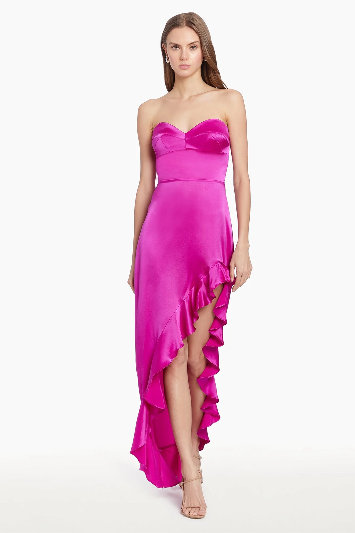Midnight Silk Midi Dress New Orchid