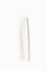 Nolana Floral Applique Gown in White