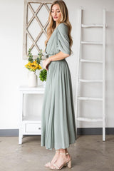 Napa Valley Gauze Surplice Midi Dress