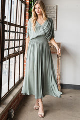 Napa Valley Gauze Surplice Midi Dress