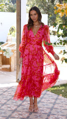 Melissa Maxi Dress - Pink/Orange