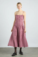 faith midi dress - cherry gingham