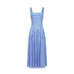 Diane gingham midi dress