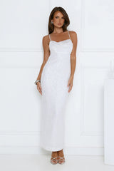 The Shine Collective Sequin Maxi Dress White