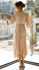 Angelina Midi Dress - Champagne