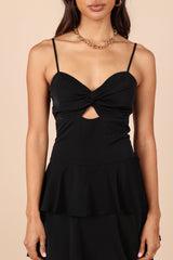 Cabila Tiered Maxi Dress - Black