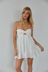Savannah Strapless Twist Front Romper