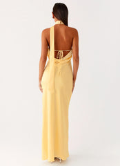 Keena Scarf Maxi Dress - Lemon