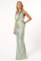 Lynda Halterneck Maxi Dress - Sage