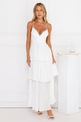 Fashionably Ever After Maxi Dress White