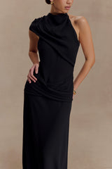 Analia Chiffon Maxi Dress - Black