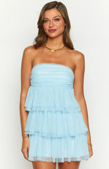Elegeleges Multi-Color Strapless Party Mini Dress