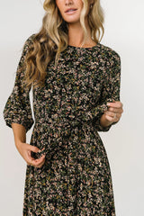 Rebecca Maxi Dress | Black Floral