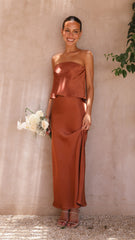 Effie Strapless Top - Copper