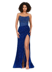 Ashley Lauren 11238 Corset Bustier Gown Wrap Skirt Evening Prom Dress