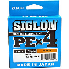 Sunline Siglon PEx4 Orange Braid - 165 Yard Spools