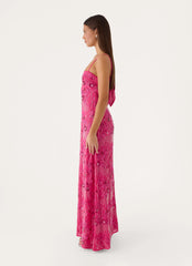 Celandine Beaded Maxi Dress - Sangria