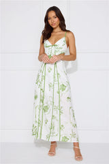 Summer Garden Maxi Dress Green