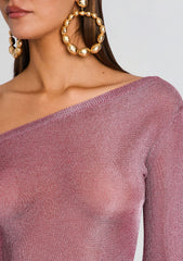 Saddler Metallic Knit Mini Dress