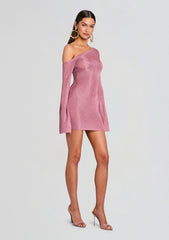 Saddler Metallic Knit Mini Dress